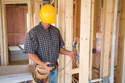 Wiring a new home by Ramtech Electric.